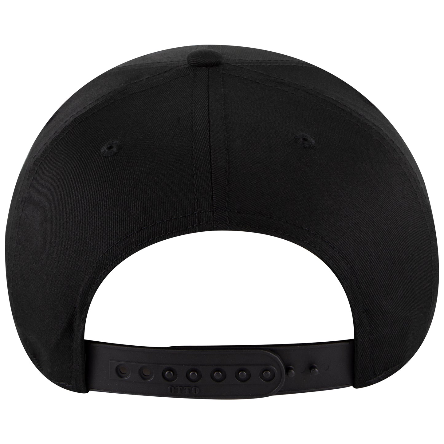 Black Crown Blank – Otto Cap 31-069 Mid Profile 5-Panel Baseball Cap (Structured Fit)