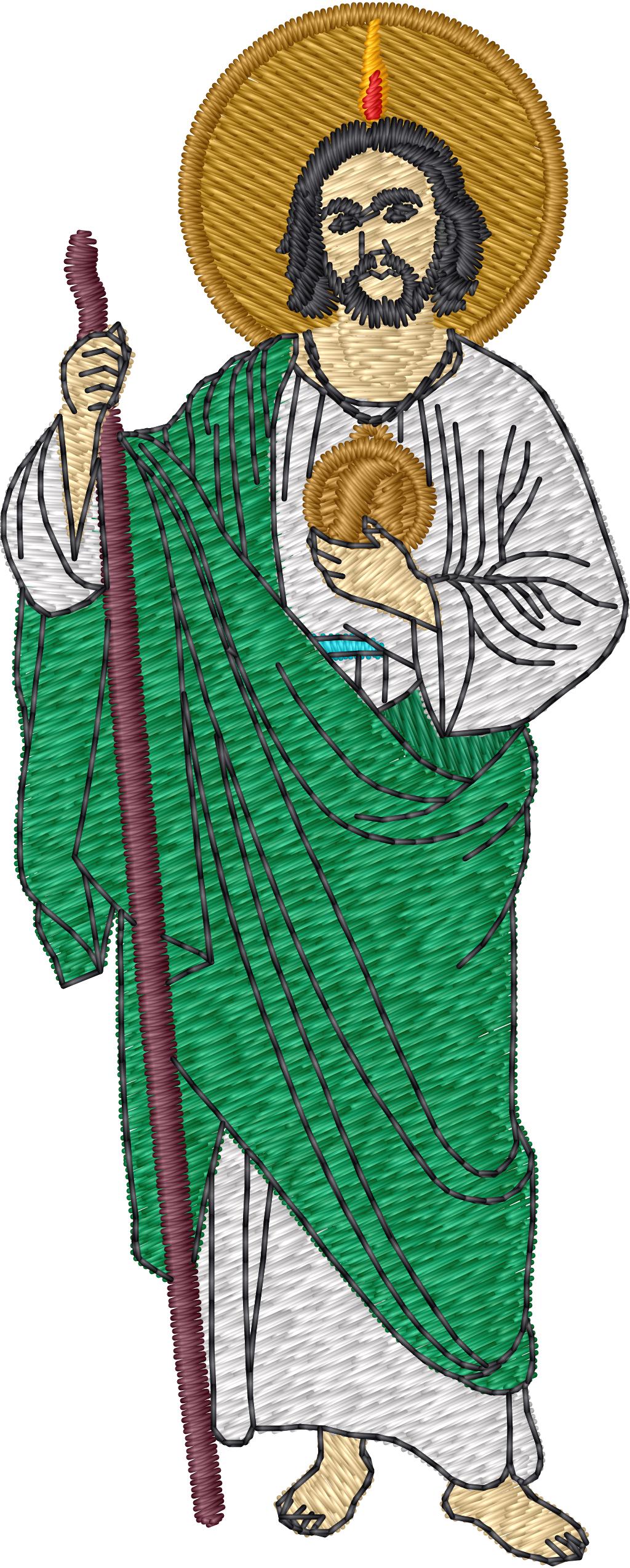 Royal Sigil Download: San Judas Tadeo Embroidered Design (Sacred Patron Edition)