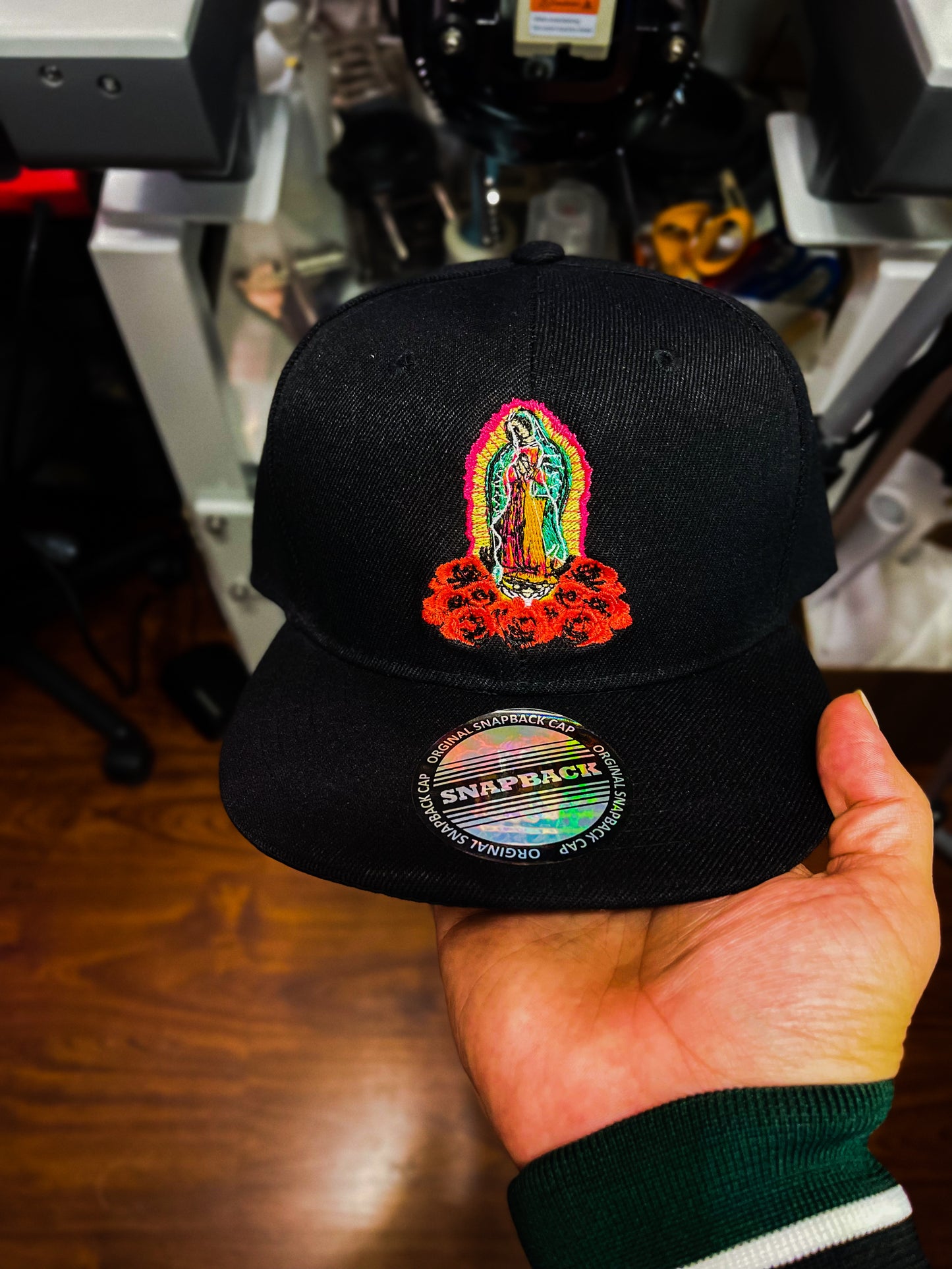 Crowned Virgen de Guadalupe — Embroidered Hat