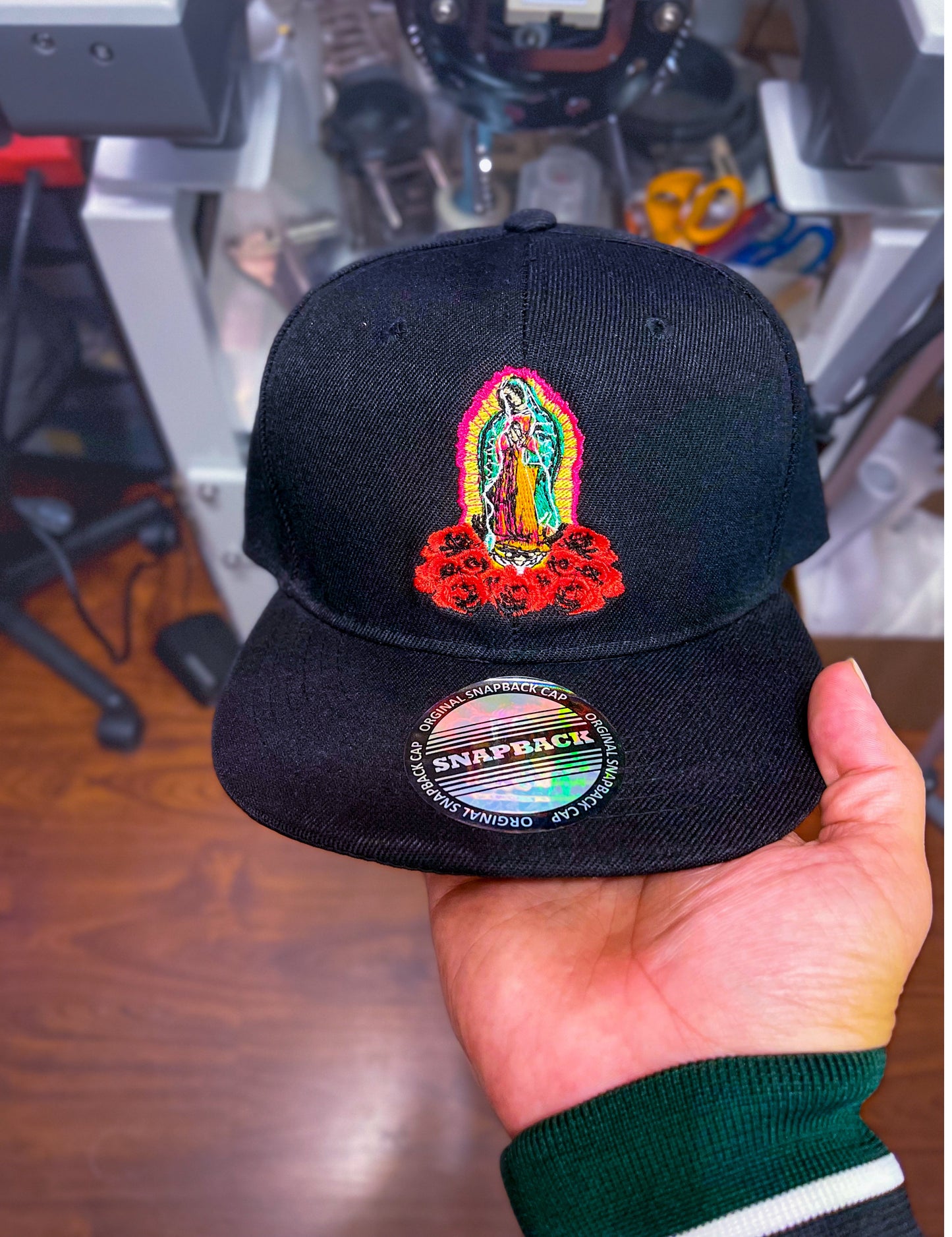 Crowned Virgen de Guadalupe — Embroidered Hat