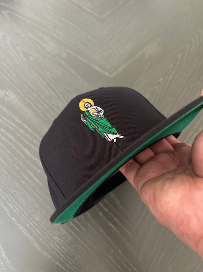 Crowned San Judas Tadeo — Embroidered Hat, snapback San Judas hat