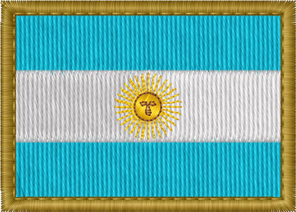 Royal Sigil Download: Argentine Flag Stitch file, Digitized file