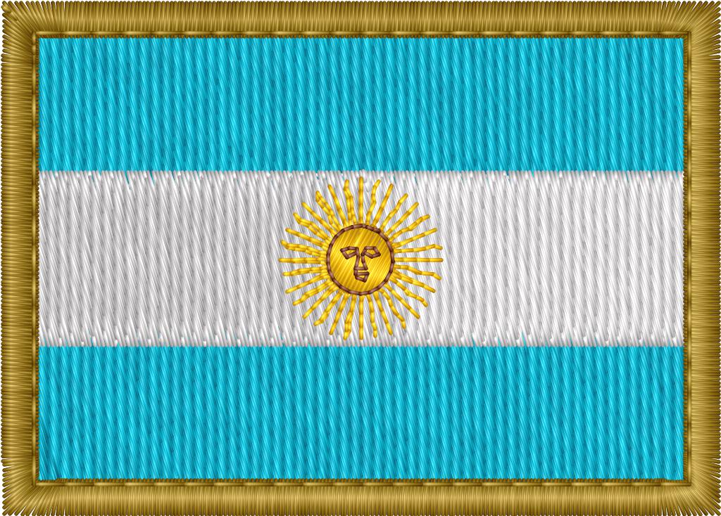 Royal Sigil Download: Argentine Flag Stitch file, Digitized file