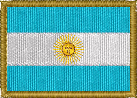 Royal Sigil Download: Argentine Flag Stitch file, Digitized file