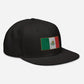 Gorra Plana de Mexico, Gorra bordada con bandera de Mexico, snapback hat with the Mexican Flag