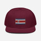 Gorra bordada con bandera de Costa Rica, snapback hat with Costa Rican Flag