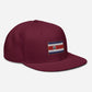 Gorra bordada con bandera de Costa Rica, snapback hat with Costa Rican Flag