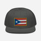 Gorra plana bordada con Bandera de Puerto Rico, snapback with Puerto Rican Flag
