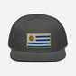 Gorra Plana bordada con Bandera de Uruguay,  snapback hat with Uruguay flag embroidered