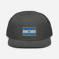 Gorra Plana bordad con Bandera de Argentina, snapback hat with Argentinian flag