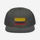 Gorra plana bordada con Bandera de Colombia, snapback hat with Colombian Flag embroidered
