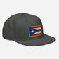 Gorra plana bordada con Bandera de Puerto Rico, snapback with Puerto Rican Flag