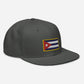 Gorra Plana bordada con Bandera de Cuba, snapback hat with Cuban flag