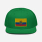 Gorra plana bordada con bandera de Ecuador, snapback with Ecuadorian Flag