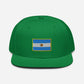 Gorra Plana bordad con Bandera de Argentina, snapback hat with Argentinian flag