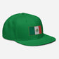 Gorra Plana de Mexico, Gorra bordada con bandera de Mexico, snapback hat with the Mexican Flag