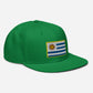 Gorra Plana bordada con Bandera de Uruguay,  snapback hat with Uruguay flag embroidered