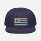 Gorra Plana bordada con Bandera de Uruguay,  snapback hat with Uruguay flag embroidered