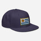 Gorra Plana bordada con Bandera de Uruguay,  snapback hat with Uruguay flag embroidered