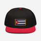 Gorra Plana bordada con Bandera de Cuba, snapback hat with Cuban flag