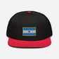 Gorra Plana bordad con Bandera de Argentina, snapback hat with Argentinian flag