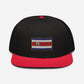 Gorra bordada con bandera de Costa Rica, snapback hat with Costa Rican Flag