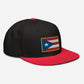 Gorra plana bordada con Bandera de Puerto Rico, snapback with Puerto Rican Flag
