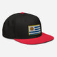 Gorra Plana bordada con Bandera de Uruguay,  snapback hat with Uruguay flag embroidered