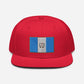 Gorra plana snapback con Bandera de Guatemala bordada, Gutemalan flag embroidered on a flat hat