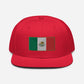 Gorra Plana de Mexico, Gorra bordada con bandera de Mexico, snapback hat with the Mexican Flag