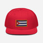 Gorra Plana bordada con Bandera de Cuba, snapback hat with Cuban flag