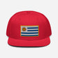 Gorra Plana bordada con Bandera de Uruguay,  snapback hat with Uruguay flag embroidered