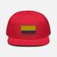 Gorra plana bordada con Bandera de Colombia, snapback hat with Colombian Flag embroidered