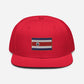 Gorra bordada con bandera de Costa Rica, snapback hat with Costa Rican Flag