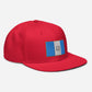 Gorra plana snapback con Bandera de Guatemala bordada, Gutemalan flag embroidered on a flat hat