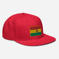 Gorra de Bolibia, Gorra Plana bordada con Bandera de Bolibia, snapback hat with bolivian flag
