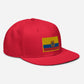 Gorra plana bordada con bandera de Ecuador, snapback with Ecuadorian Flag