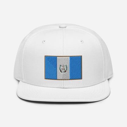 Gorra plana snapback con Bandera de Guatemala bordada, Gutemalan flag embroidered on a flat hat