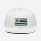 Gorra Plana bordada con Bandera de Uruguay,  snapback hat with Uruguay flag embroidered