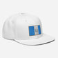 Gorra plana snapback con Bandera de Guatemala bordada, Gutemalan flag embroidered on a flat hat