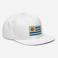 Gorra Plana bordada con Bandera de Uruguay,  snapback hat with Uruguay flag embroidered